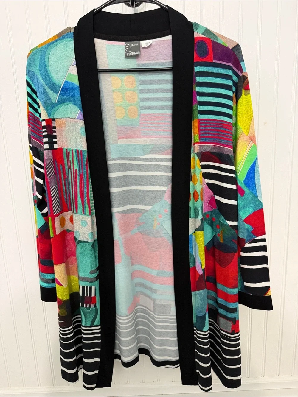 Simply Art by Dolcezza M ‘Relaxing Red’ Open Front Cover Up Cardigan